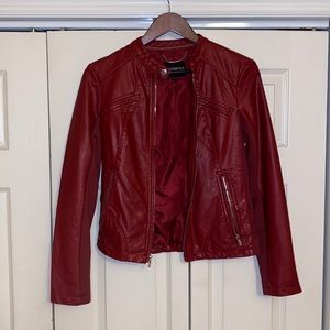 Express Red Leather Jacket